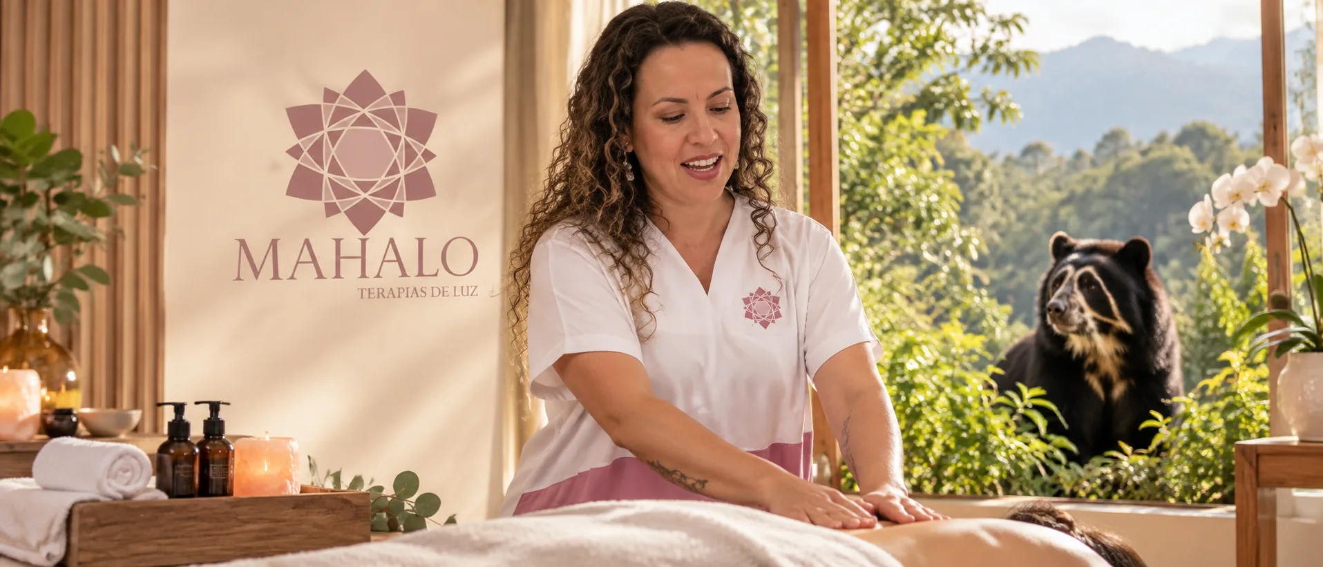 Terapeuta de Mahalo durante una sesión